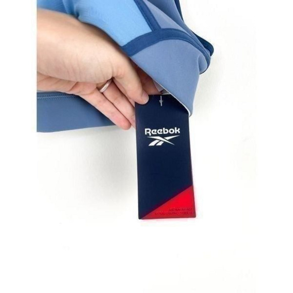 NWT Reebok Lux Racer Padded Colorblocked Bra in Blue‎ Slate Size XS - Picture 3 of 9